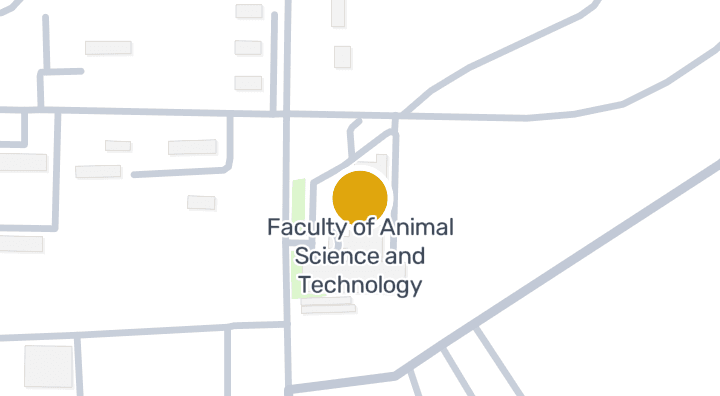 Map showing Faculty of Animal Science and Technology