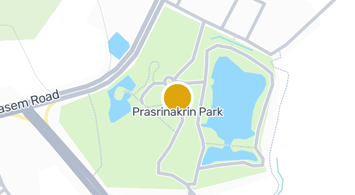แผนที่แสดงสวนสมเด็จพระศรีนครินทร์ จังหวัดพังงา