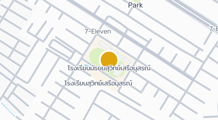 Map showing โรงเรียนมัธยมสุวิทย์เสรีอนุสรณ์