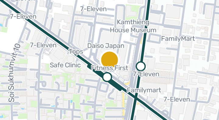 Map showing Fitness First
