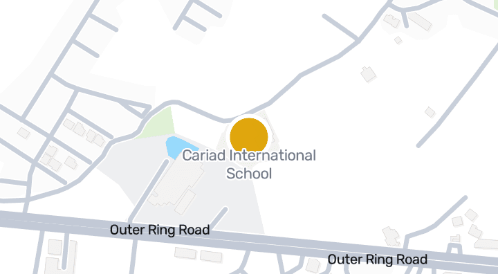 Map showing Cariad International School