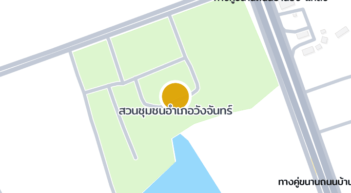 显示สวนชุมชนอำเภอวังจันทร์的地图