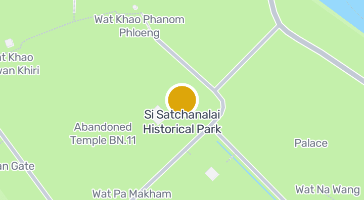 แผนที่แสดงอุทยานประวัติศาสตร์ศรีสัชนาลัย