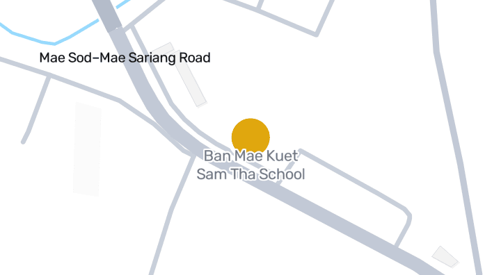 แผนที่แสดงโรงเรียนบ้านแม่กื๊ดสามท่า