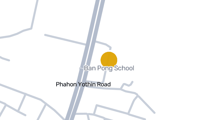 แผนที่แสดงโรงเรียนบ้านโป่ง