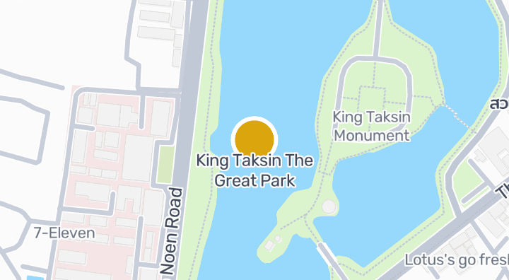 Map showing King Taksin The Great Park