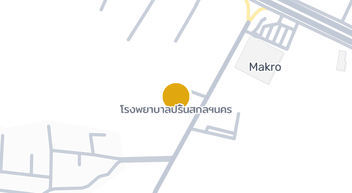 แผนที่แสดงโรงพยาบาลปริ้นสกลฯนคร