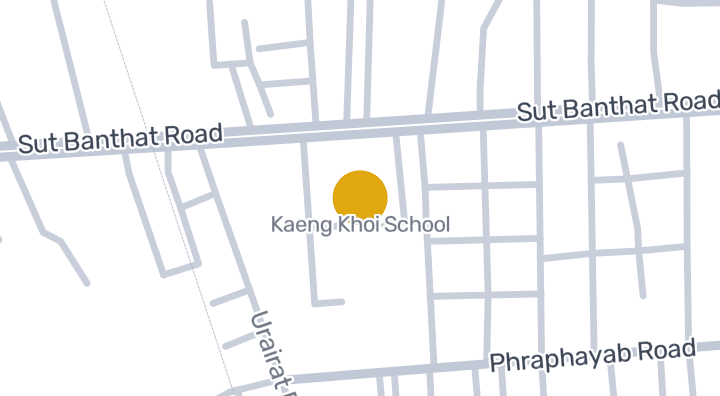 Map showing Kaeng Khoi School