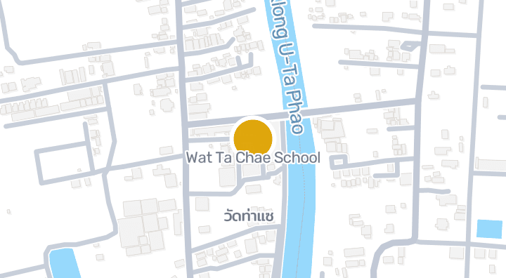 Map showing Wat Ta Chae School