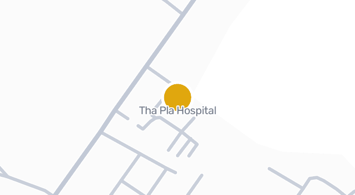 Map showing Tha Pla Hospital
