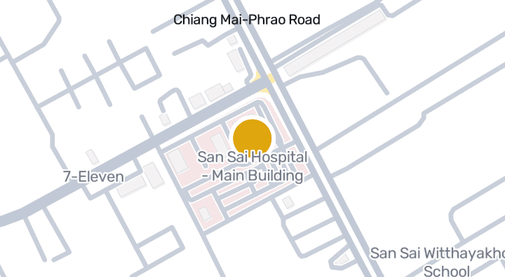 Map showing San Sai Hospital - Main Building