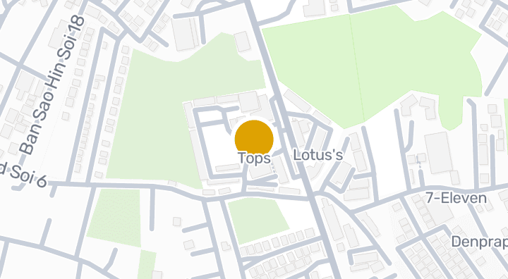 Map showing Tops