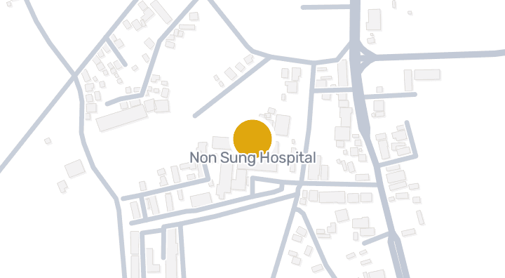 แผนที่แสดงโรงพยาบาลโนนสูง