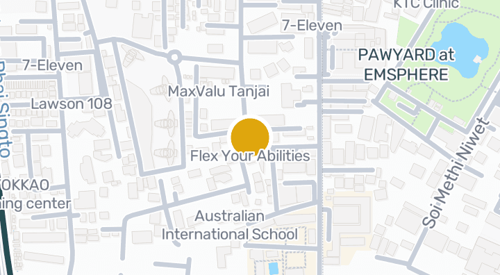 Map showing Flex Your Abilities