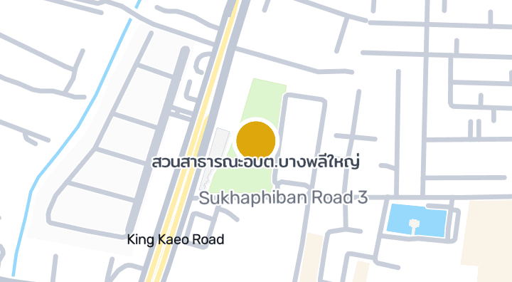 Map showing สวนสาธารณะอบต.บางพลีใหญ่