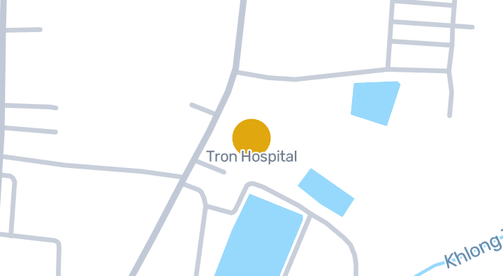 แผนที่แสดงโรงพยาบาลตรอน