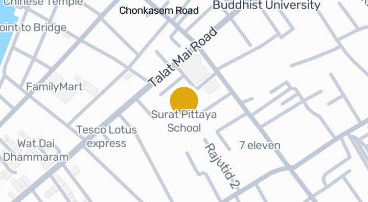 แผนที่แสดงSurat Pittaya School