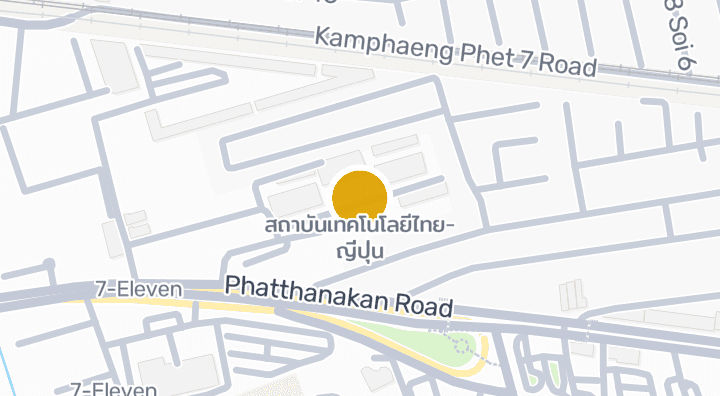 Map showing สถาบันเทคโนโลยีไทย-ญี่ปุ่น