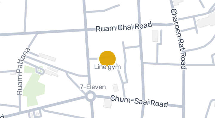 แผนที่แสดงLine gym