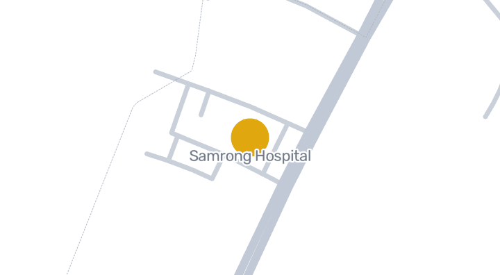 แผนที่แสดงโรงพยาบาลสำโรง