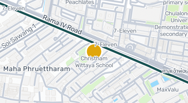 Map showing Christham Wittaya School