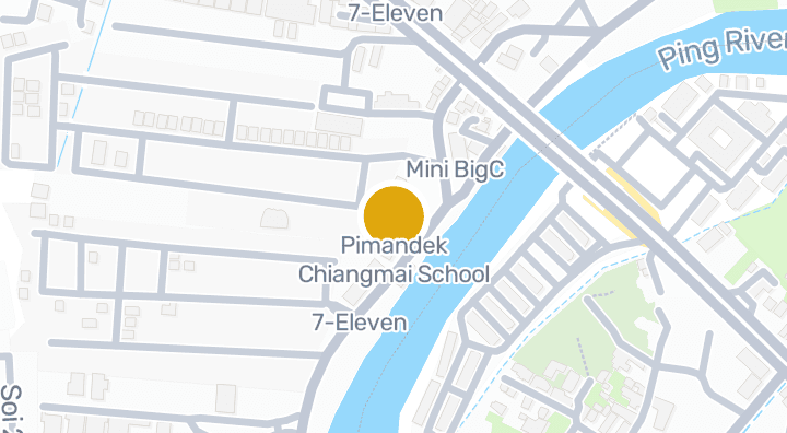 Map showing Pimandek Chiangmai School