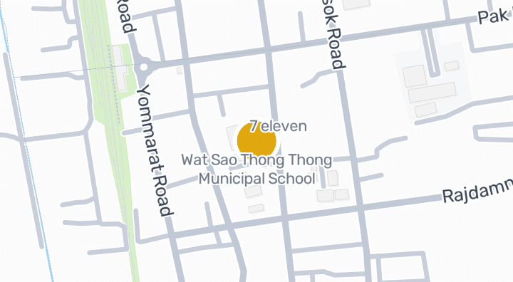 แผนที่แสดงWat Sao Thong Thong Municipal School