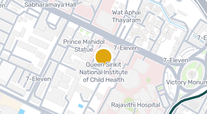 Map showing Queen Sirikit National Institute of Child Health
