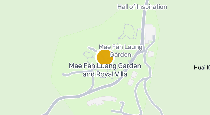 Map showing Mae Fah Luang Garden and Royal Villa