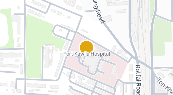 Map showing Fort Kawila Hospital