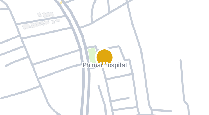 แผนที่แสดงโรงพยาบาลพิมาย