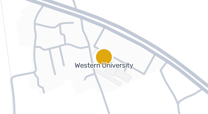 แผนที่แสดงWestern University