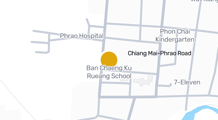 แผนที่แสดงโรงเรียนบ้านแจ่งกู่เรือง