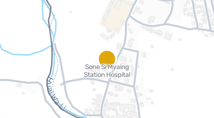 显示Sone Si Myaing Station Hospital的地图