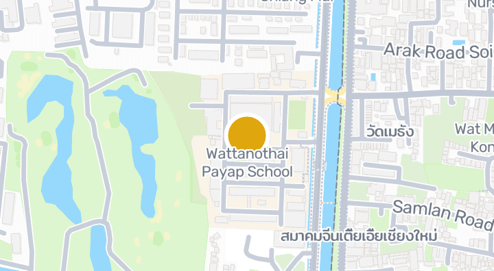 Map showing Wattanothai Payap School