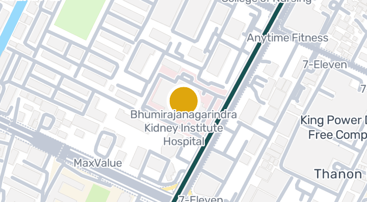 Map showing Bhumirajanagarindra Kidney Institute Hospital