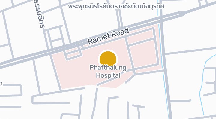 Map showing Phatthalung Hospital