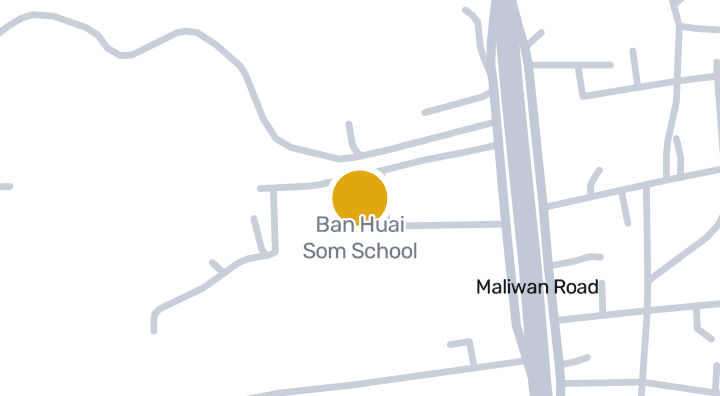 แผนที่แสดงโรงเรียนบ้านห้วยส้ม