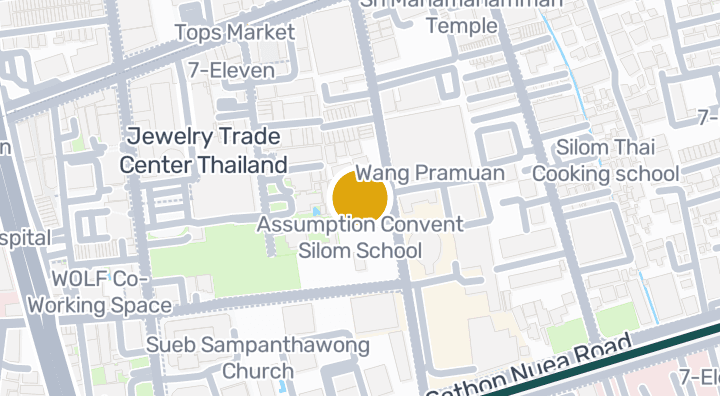 Map showing Assumption Convent Silom School
