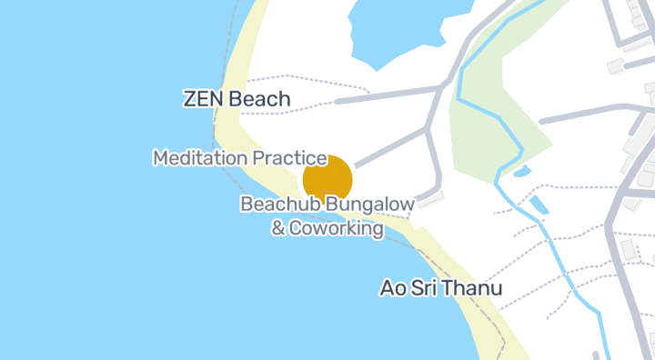 Map showing Beachub Bungalow & Coworking