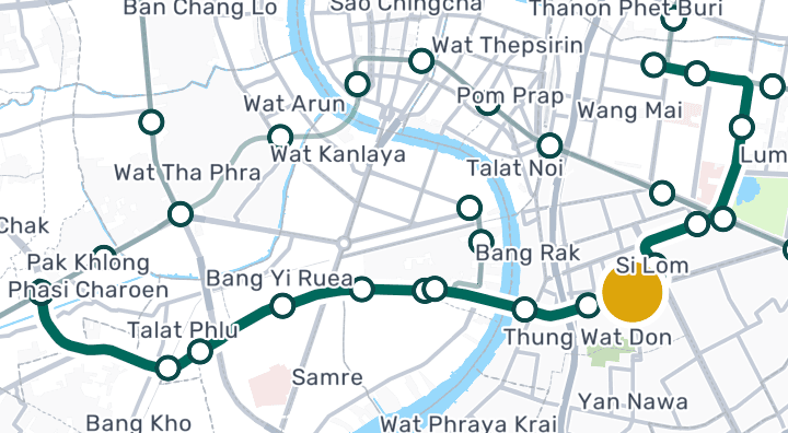 セントルイス駅を示す地図