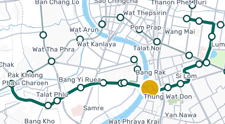 Карта с Saphan Taksin Station
