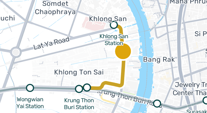 Karte von Station Charoen Nakhon