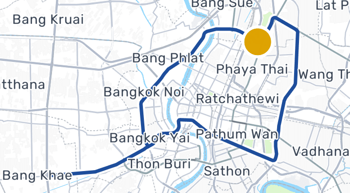 Map showing Kamphaeng Phet Station