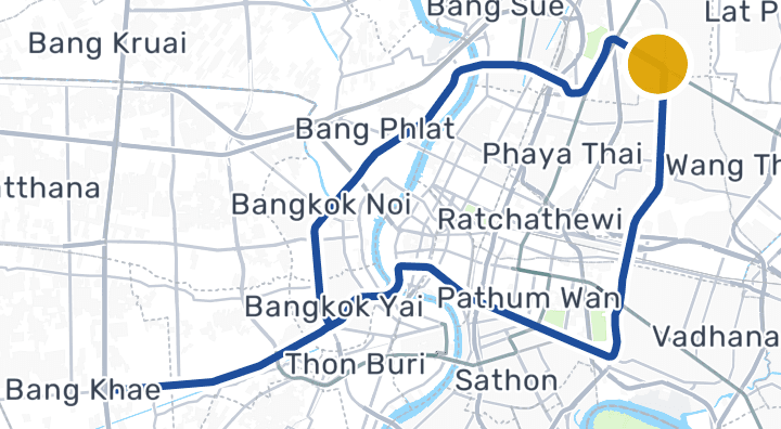 Lat Phrao Stationを示す地図