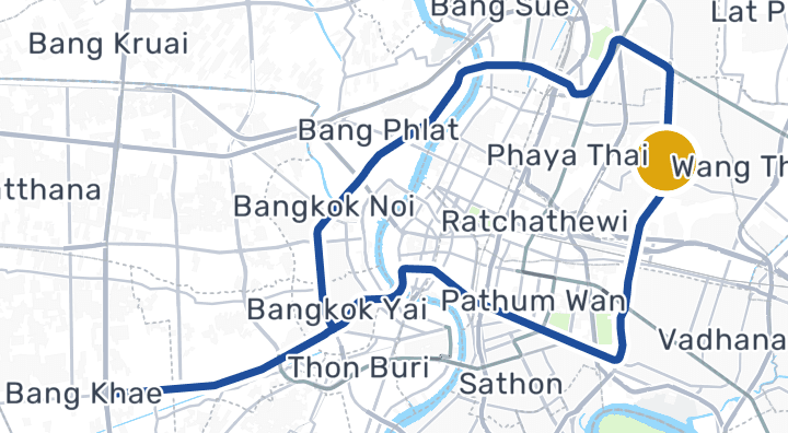 フワイクワーン駅を示す地図