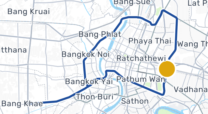 显示碧武里的地图