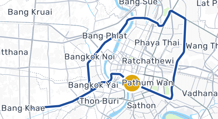 Hua Lamphong Stationを示す地図