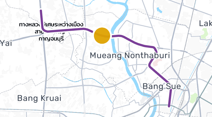 แผนที่แสดงสถานีไทรม้า