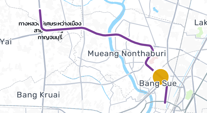 Carte montrant Wong Sawang Station